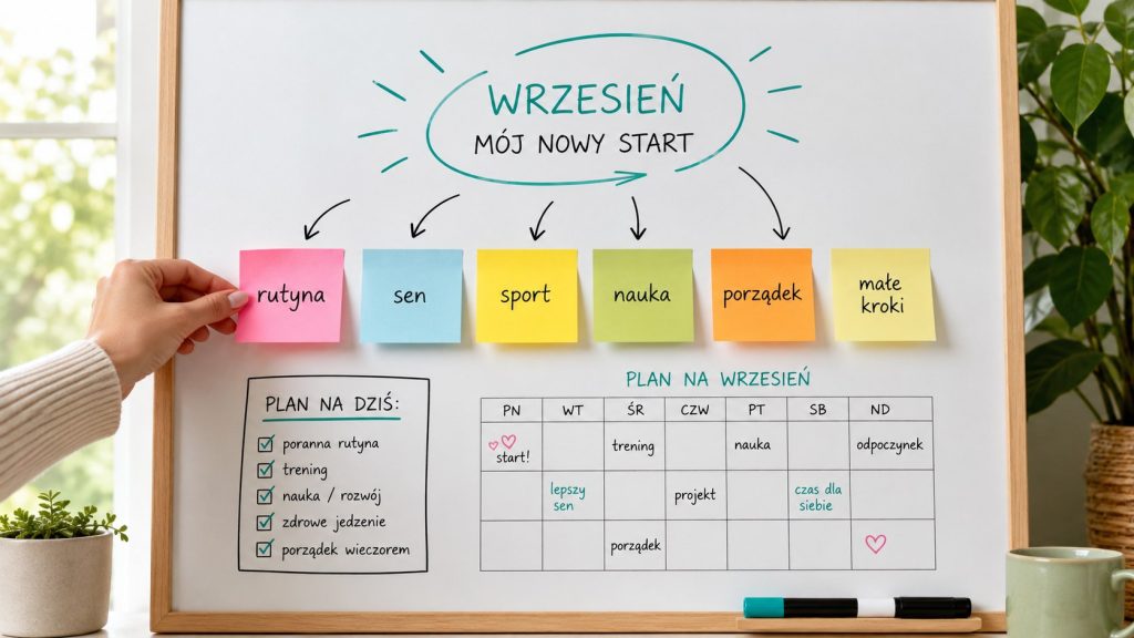 Wrzesień jak drugi nowy rok – jak zacząć od nowa Wrześniowy nowy start – jak zacząć od nowa? Dlaczego wrzesień to dobry moment na zmiany i jak wykorzystać ten świeży początek.