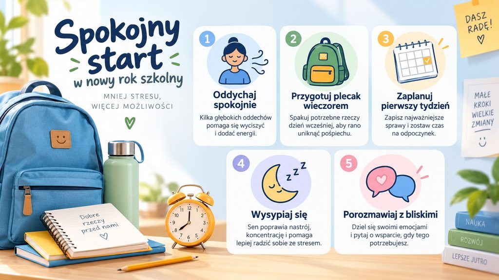 Jak radzić sobie ze stresem na starcie roku szkolnego? Praktyczny plan dla ucznia i rodzica od dziś