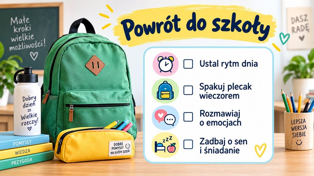 Jak wspierać dziecko w powrocie do szkoły po wakacjach? Co pomaga uczniowi dobrze wejść w nowy rytm