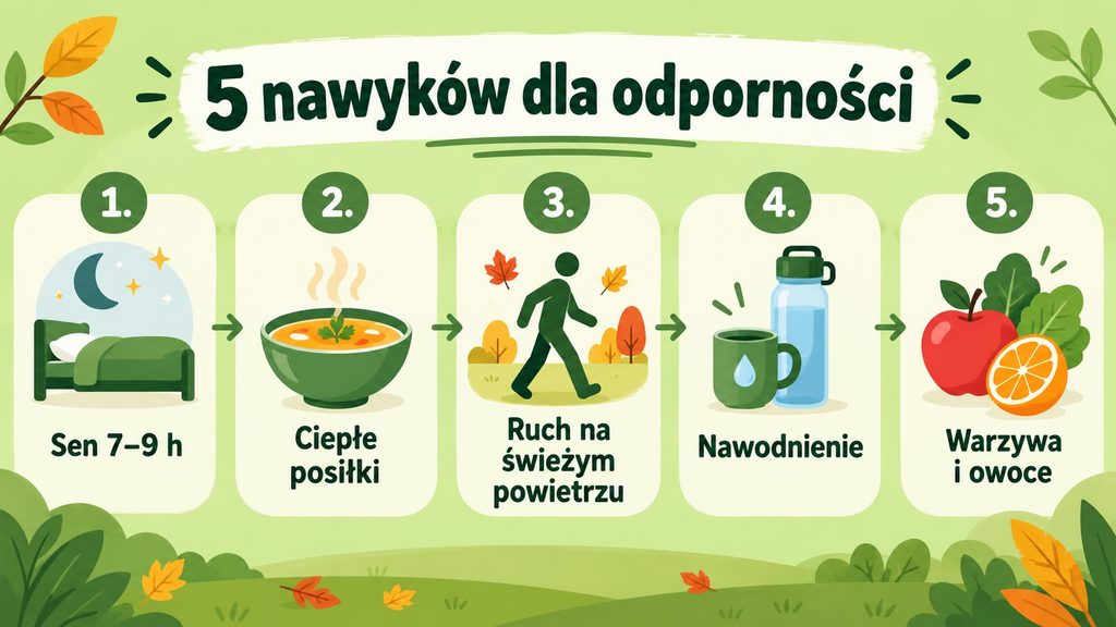 Jak wzmocnić odporność jesienią? Naturalne sposoby, dieta, sen i witamina D na sezon infekcji